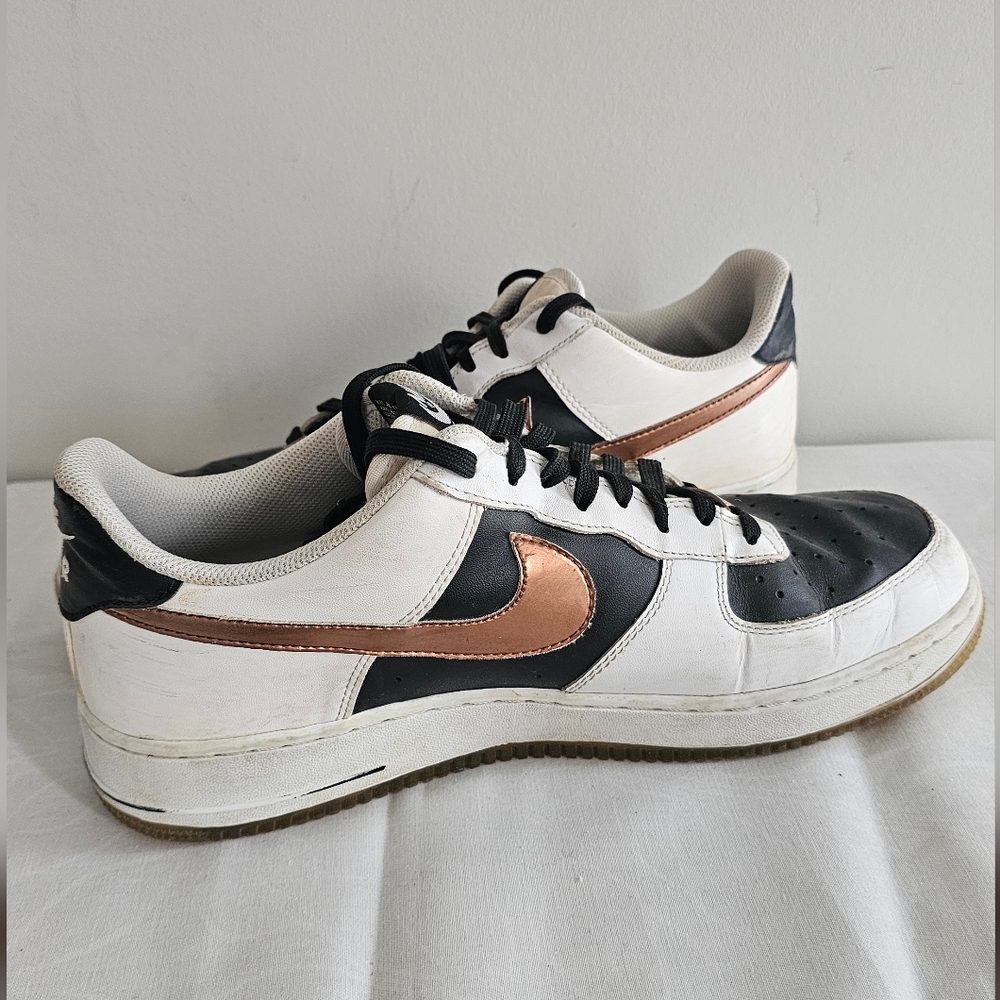 NIKE Air Force 1 Low Copper Leather Mens Athletic Sneakers, Shoes - Picture 2 of 7